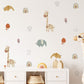 Frendorf | Cartoon Wandtattoo Giraffe Elefant Regenbogen