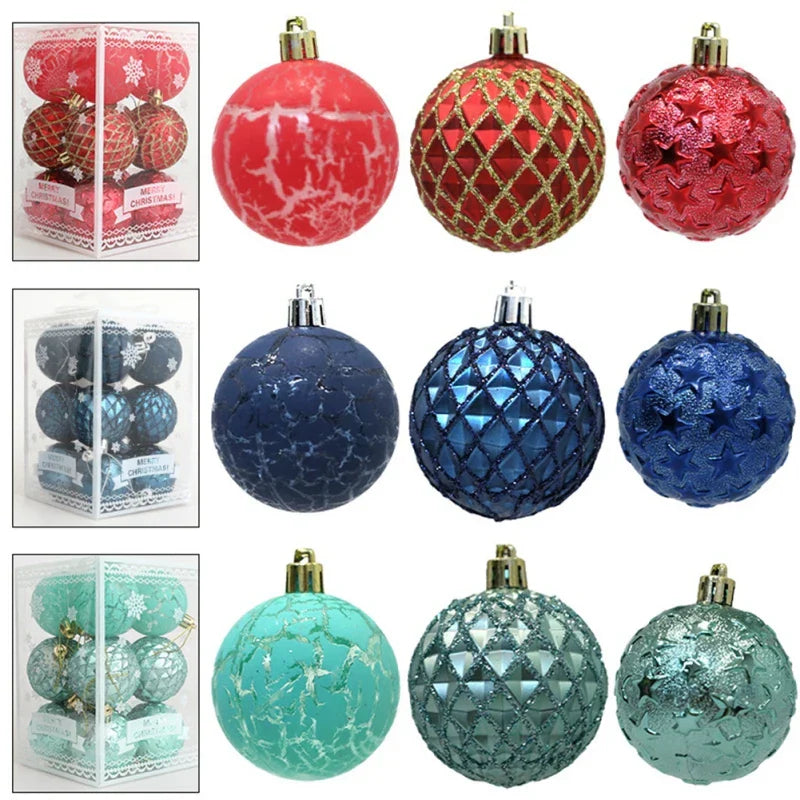 Frendorf | 12 Stück Mischmuster Weihnachtsball Baum Dekor