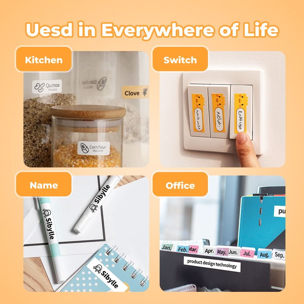 Frendorf | Tragbarer Bluetooth Thermo-Etikettendrucker mit Akku & 2–4 Zoll Etikettenbreite