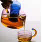 Kontrastierende Farbe Glas Teeset