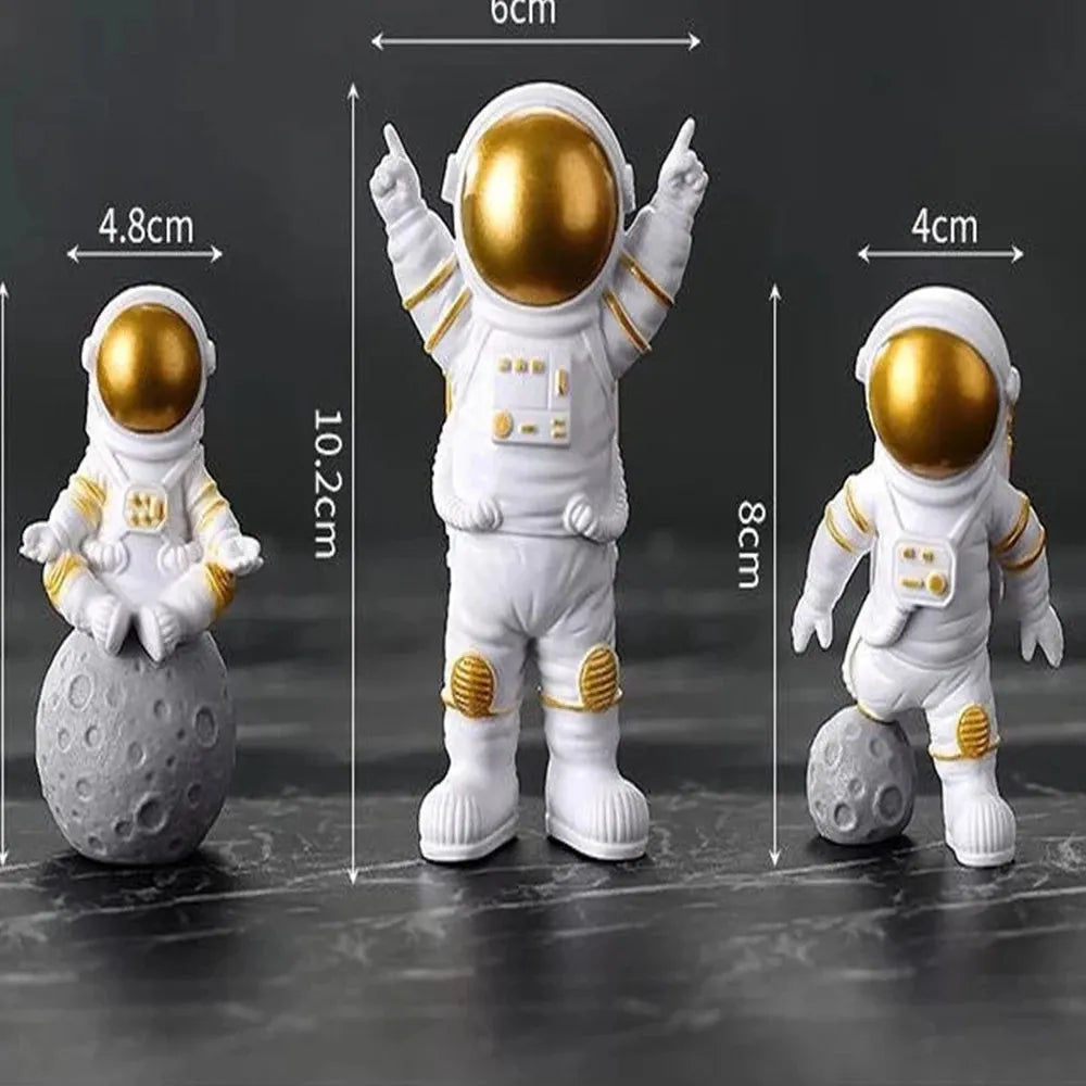 Harz-Astronaut-Figur Statue Raumfahrer Skulptur Pädagogisches Spielzeug Schreibtisch-Dekoration Astronaut-Modell Für Kinder Geschenk