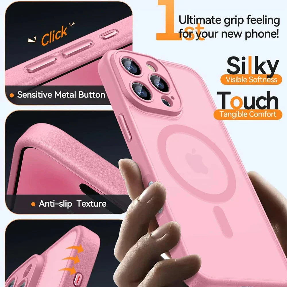 Frendorf | Hybrid Schockfeste iPhone Matte Transparente MagSafe Hülle