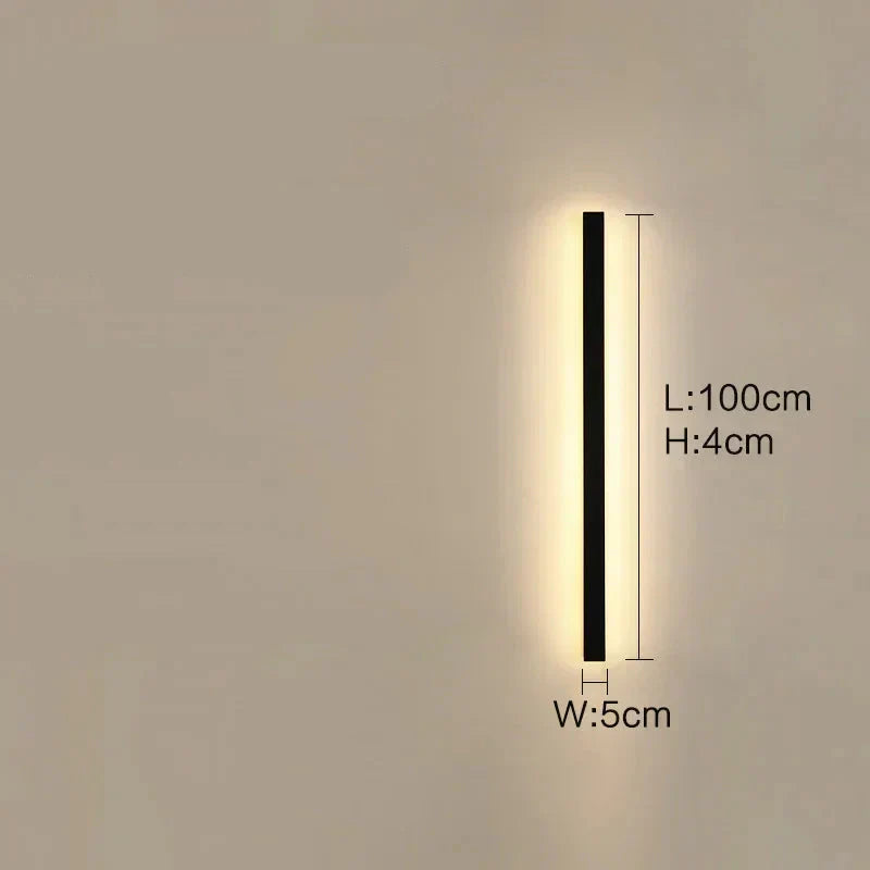 Frendorf | Lunor Moderne Lineare Außenwandleuchte – Metall & Acryl für Terrasse & Eingangsbereich