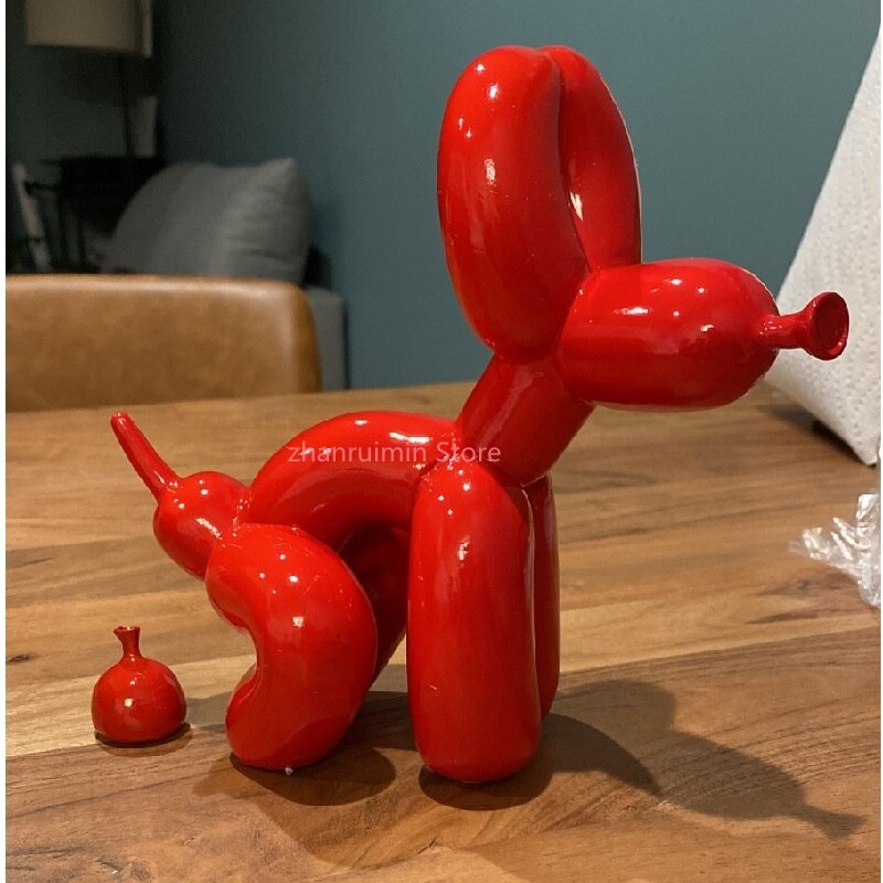 Balloon Dog Sculpture, Balloon Art Statue, Mini Collectible Figurine, Home Decoration, Resin Figure, Desk Accessories, Room Decoration