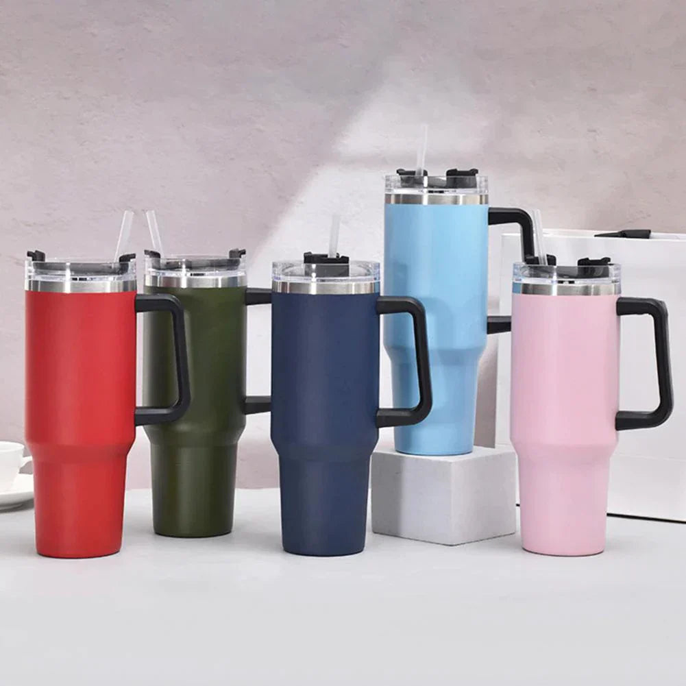 Frendorf | Mobile Thermo Tasse mit Strohhalm