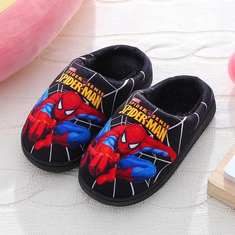 Frendorf | Spider-Man Kinder Hausschuhe – Weiche Baumwoll Hausschuhe für drinnen im Herbst und Winter