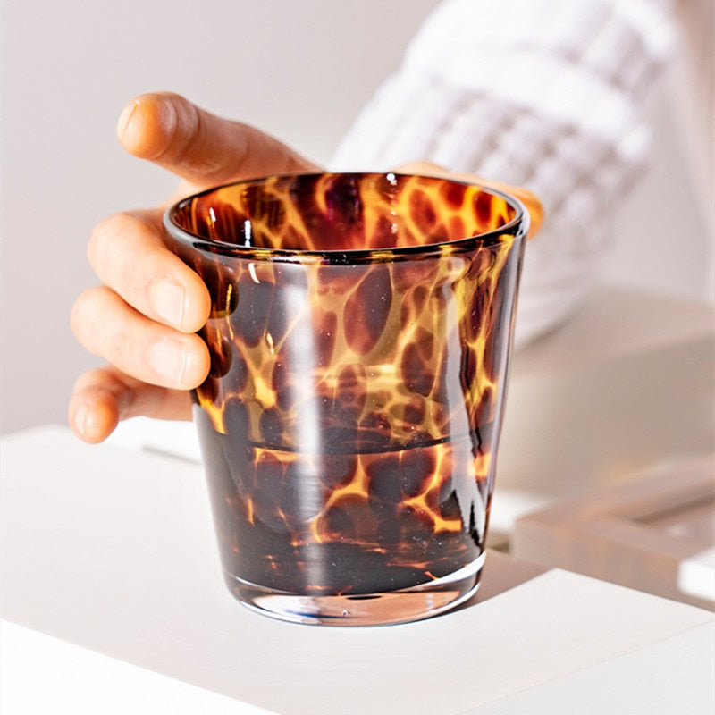 Leopard Retro Trinkglas