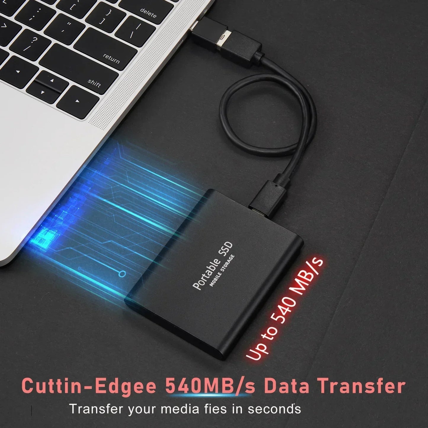Frendorf | TECHNOLOGIE | Superschnelle externe SSD 2TB | Mini-SSD | Hochgeschwindigkeits-Speicher für Laptop und PC