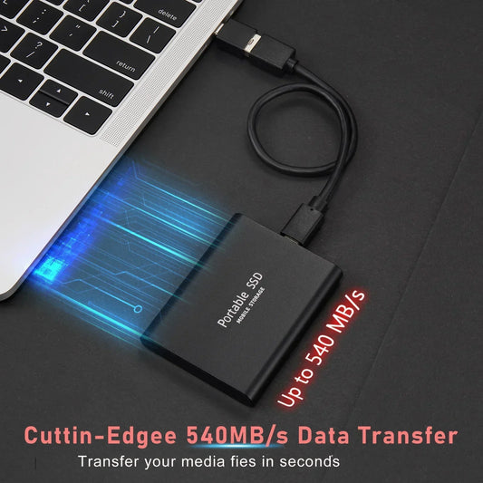 Frendorf | TECHNOLOGIE | Superschnelle externe SSD 2TB | Mini-SSD | Hochgeschwindigkeits-Speicher für Laptop und PC