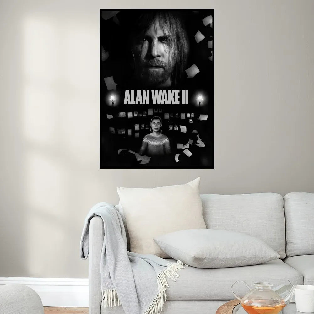 Spiel Alan W-Wake 2 Poster Drucke Wandmalerei Schlafzimmer Wohnzimmer Dekoration Büro Klein
