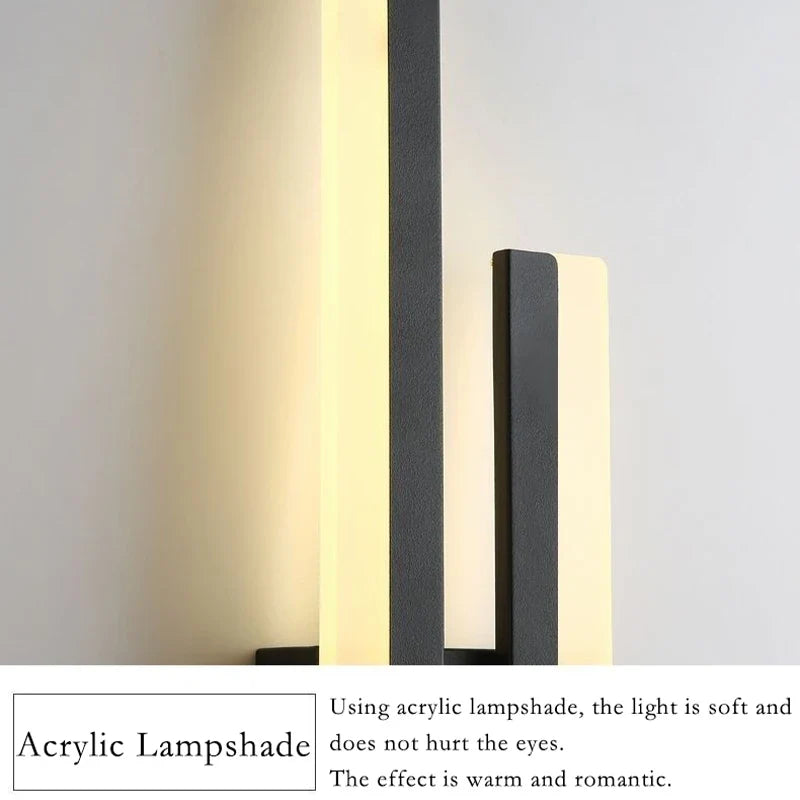 Moderne LED-Wandlampe: Schwarz/Gold Acryl Raumdekoration Licht