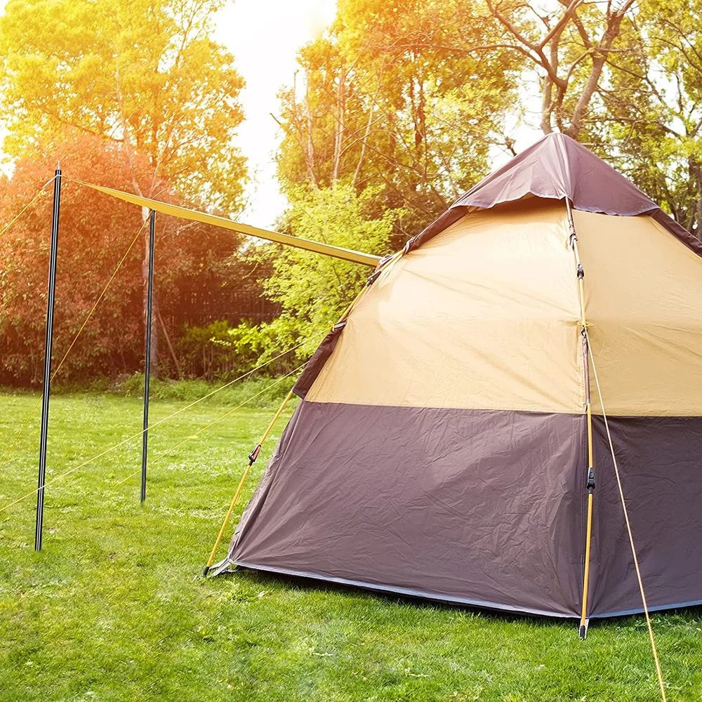 Teleskop-Zeltgestänge - Verstellbare Aluminiumlegierungsstangen für Rucksackreisen, Wandern, Camping, Sonnenschutzdach-Zubehörset