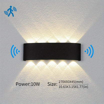 Frendorf | LED Wandleuchte mit Bewegungssensor – IP66 wasserdichtes Außenlicht für Veranda, Garten, Treppen, Wohnzimmer & Hof