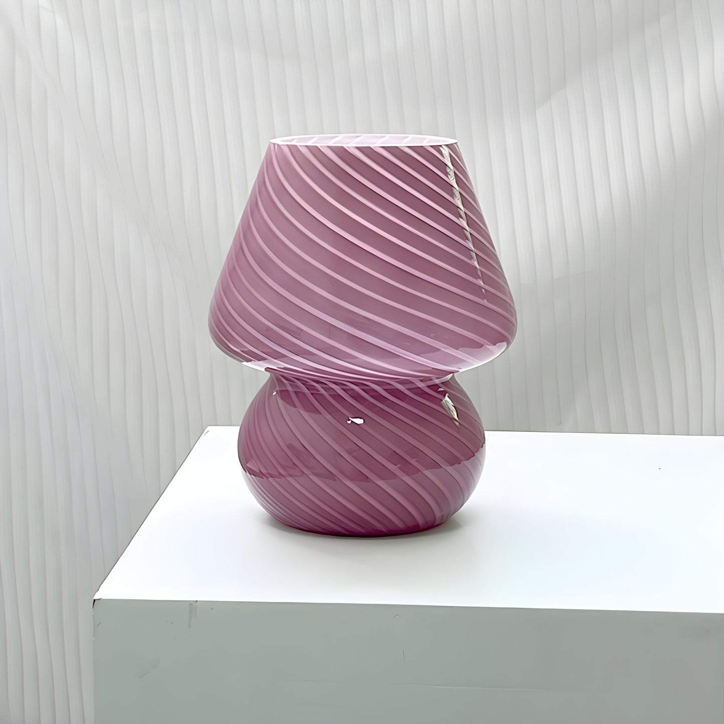 Ätherisch Glow - Kleine Glaspilz-Tischlampe