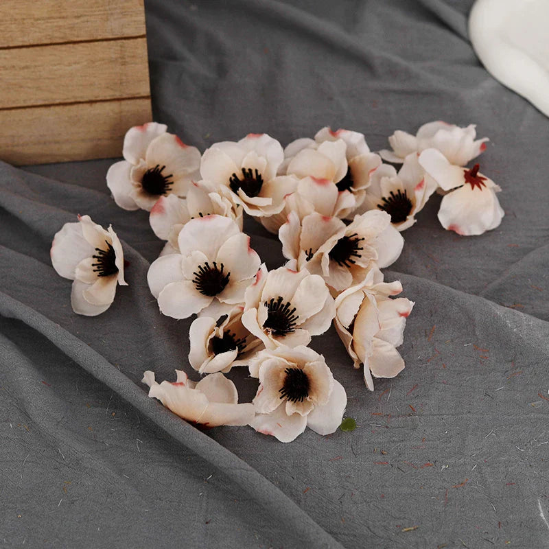 Frendorf | 20 Stück Seiden-Kunst-Poppyköpfe – Perfekt für Hochzeiten, Partys, Zuhause, Weihnachtsdekoration und DIY-Projekte