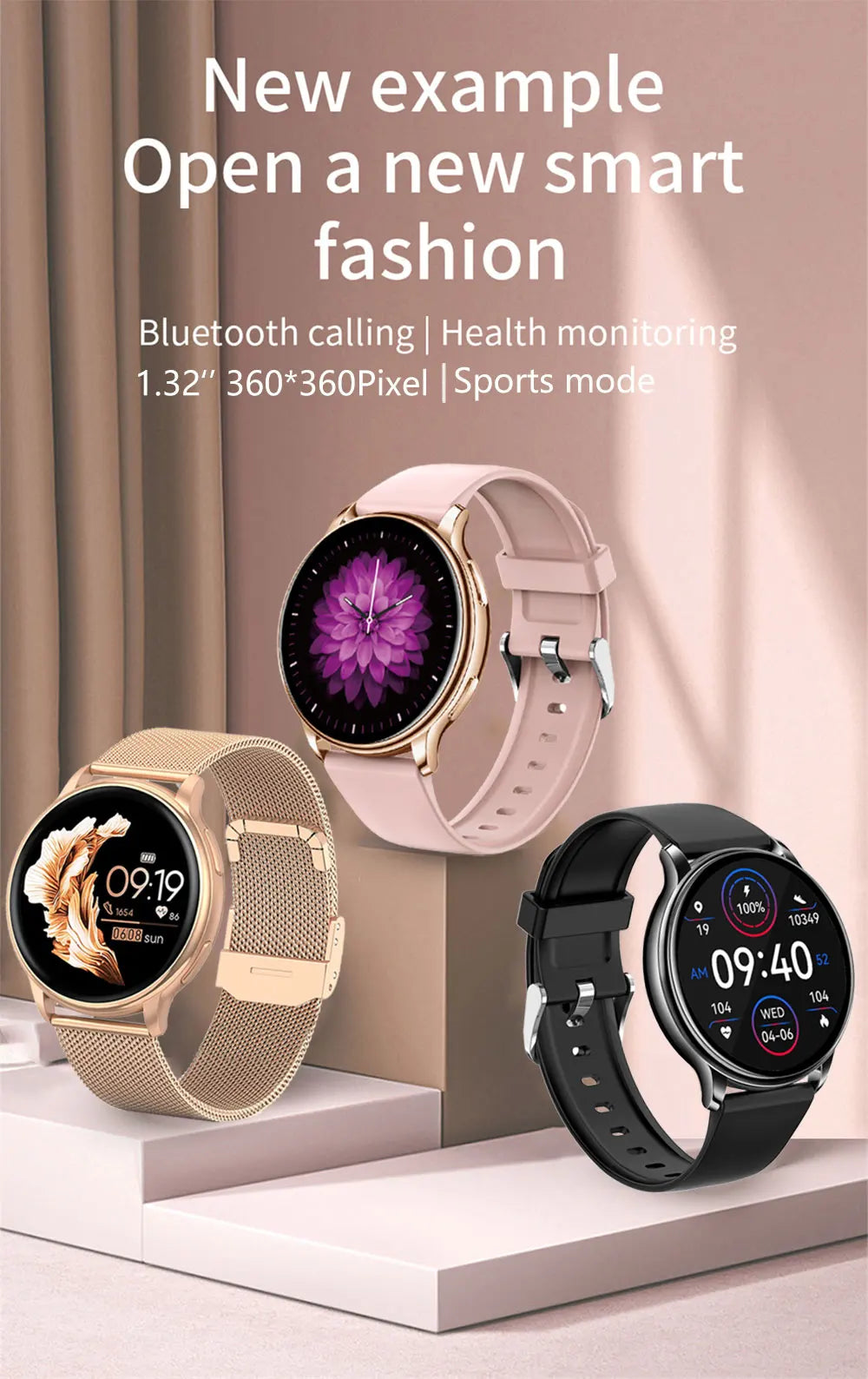 Frendorf | Neue Luxuriöse Sport Fitness Tracker Smartwatch Mit Mehreren Zifferblättern Für Frauen