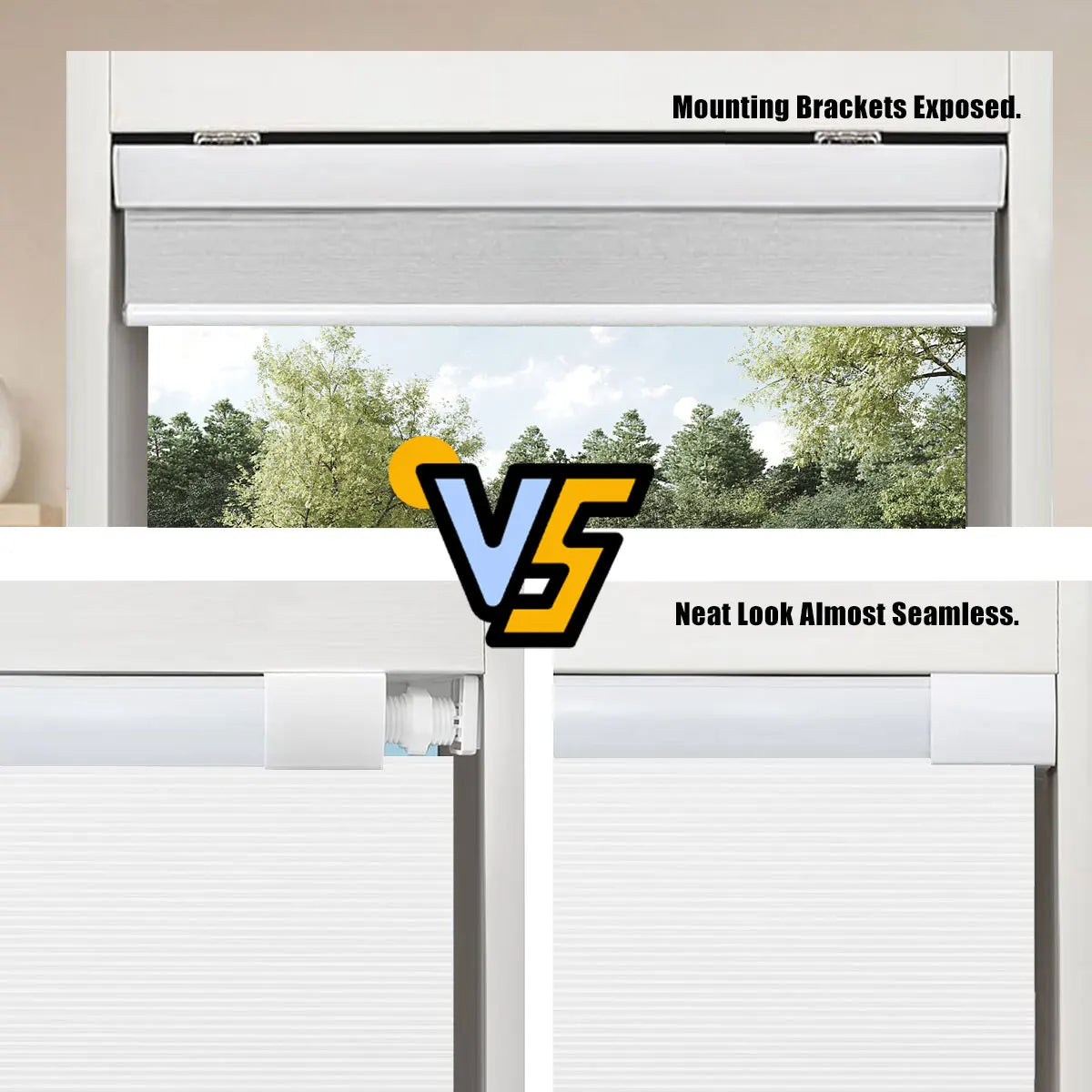 Frendorf | Blackout No-Drill Kabellose Wabenjalousien