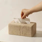 Frendorf | Travertino Faux Travertine Taschentuchhalter | Elegante Badezimmer-Deko | Praktisch & Stilvoll