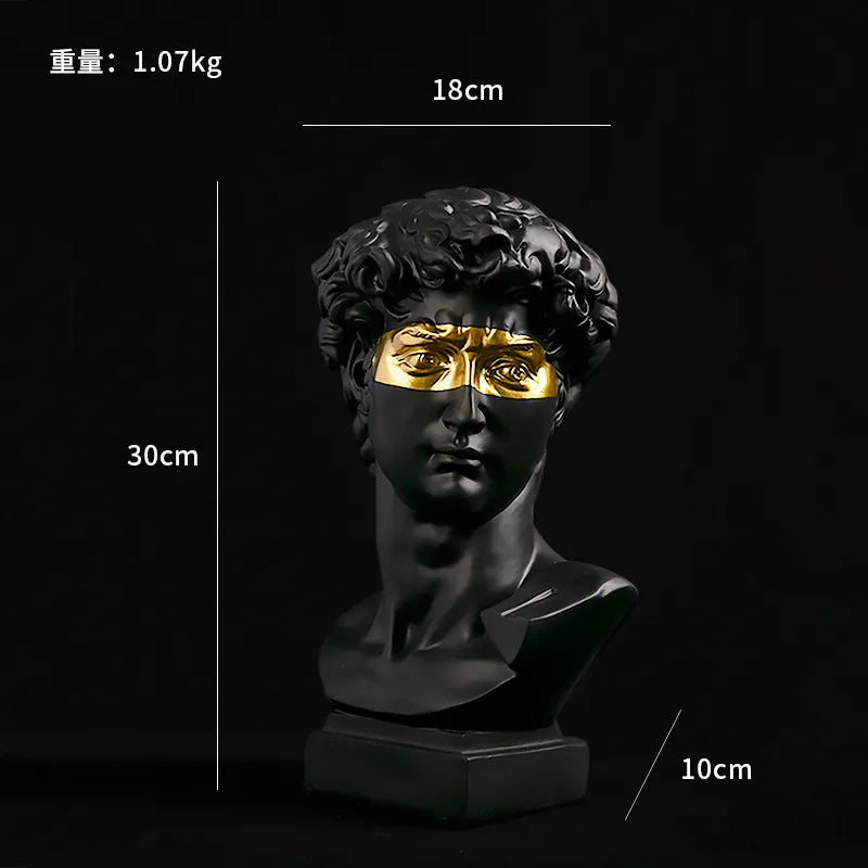 Europäische Wohnkultur David Kopf ResinStatuen Statuen Wohnkultur Moderne abstrakte Kunst Büste Skulptur Kunst Skizze Praxis