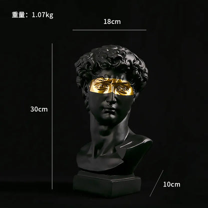 Europäische Wohnkultur David Kopf ResinStatuen Statuen Wohnkultur Moderne abstrakte Kunst Büste Skulptur Kunst Skizze Praxis