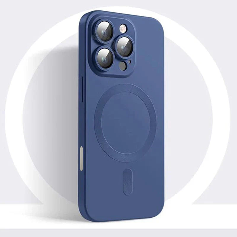 Frendorf | Luxuriöse matte schwarze MagSafe iPhone-Hülle