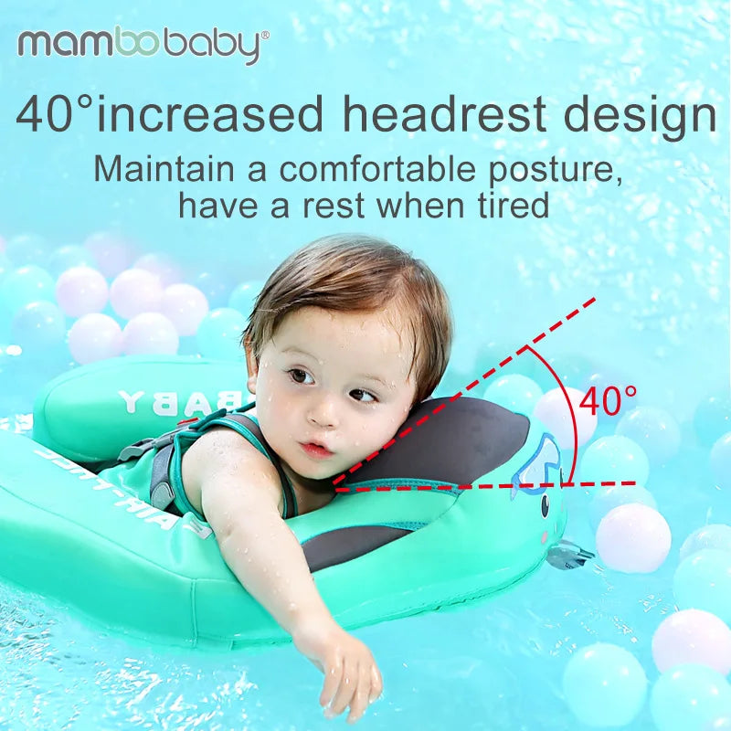 Mambobaby Nicht-aufblasbarer Baby-Schwimmring-Sitz - Poolspielzeug für Jungen und Mädchen - Lustige Accessoires für sicheres Wasser Spielen