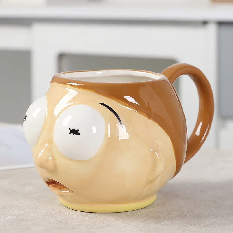 3D Senioren- und Kinderbecher Große Kapazität Keramiktasse Home Office Kinderbecher Kessel Kreative Kaffee Tee Milch Wasser Tassen