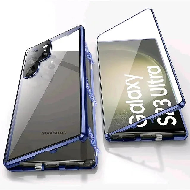 Frendorf | Metall Aluminiumlegierung 360 Hülle mit Sicherheitsverschluss für Samsung Galaxy S24-S23 Serie