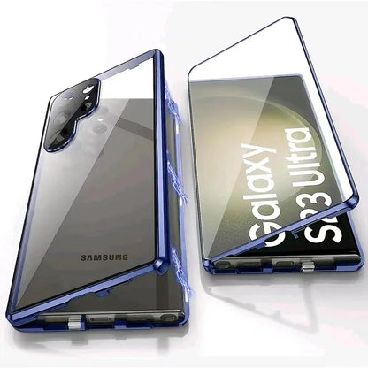 Frendorf | Metall Aluminiumlegierung 360 Hülle mit Sicherheitsverschluss für Samsung Galaxy S24-S23 Serie