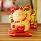 Frendorf | LuckyMiko Chinesische Glückskatze | Winkende Katze mit Beweglichem Arm | Feng Shui Dekoration für Zuhause & Büro | Symbol für Wohlstand