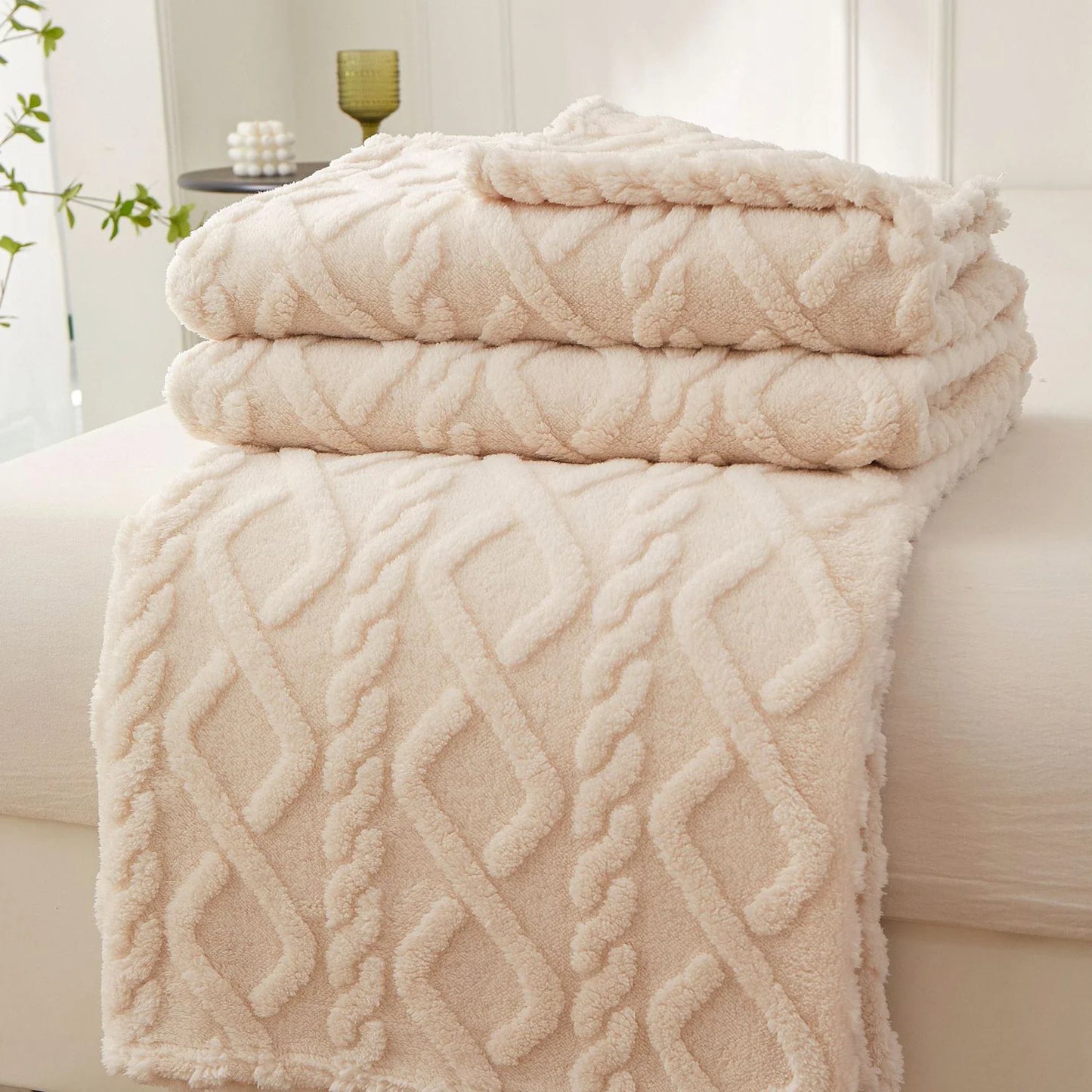 Dicke Fleece Warme Decke