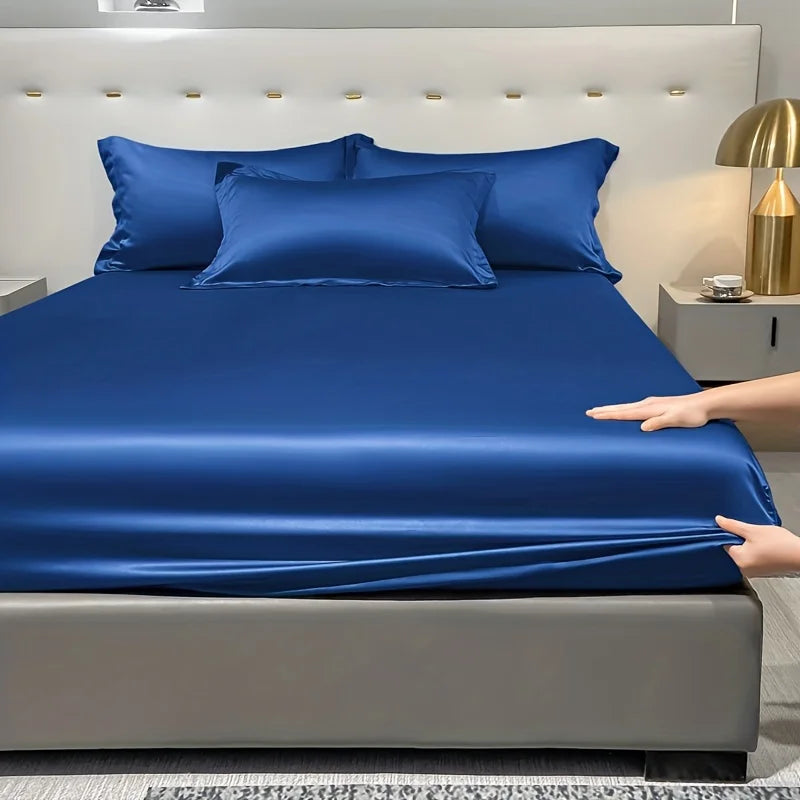 Frendorf | SatinDreams Luxus Spannbettlaken | Seidiges Satin-Bettlaken | Atmungsaktiv & Kühlend | Knitterfrei | Pflegeleicht