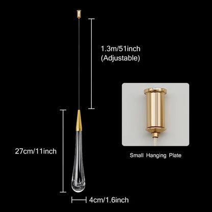 Kristall LED Pendelleuchten: Perfekt für Schlafzimmer, Esszimmer, Bar - Wassertropfen-Kronleuchter, Treppenlampe für die Innenraumdekoration