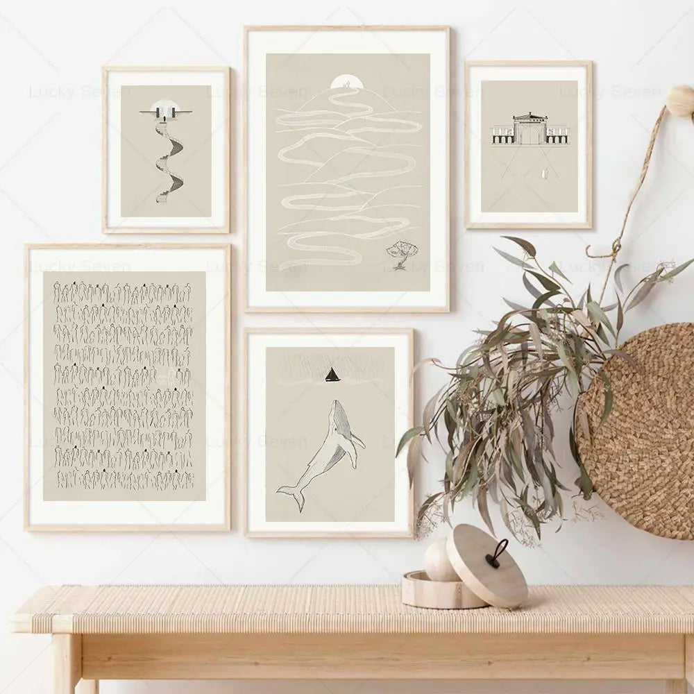 Jesus speiste 5000 Minimalistische Wandkunst