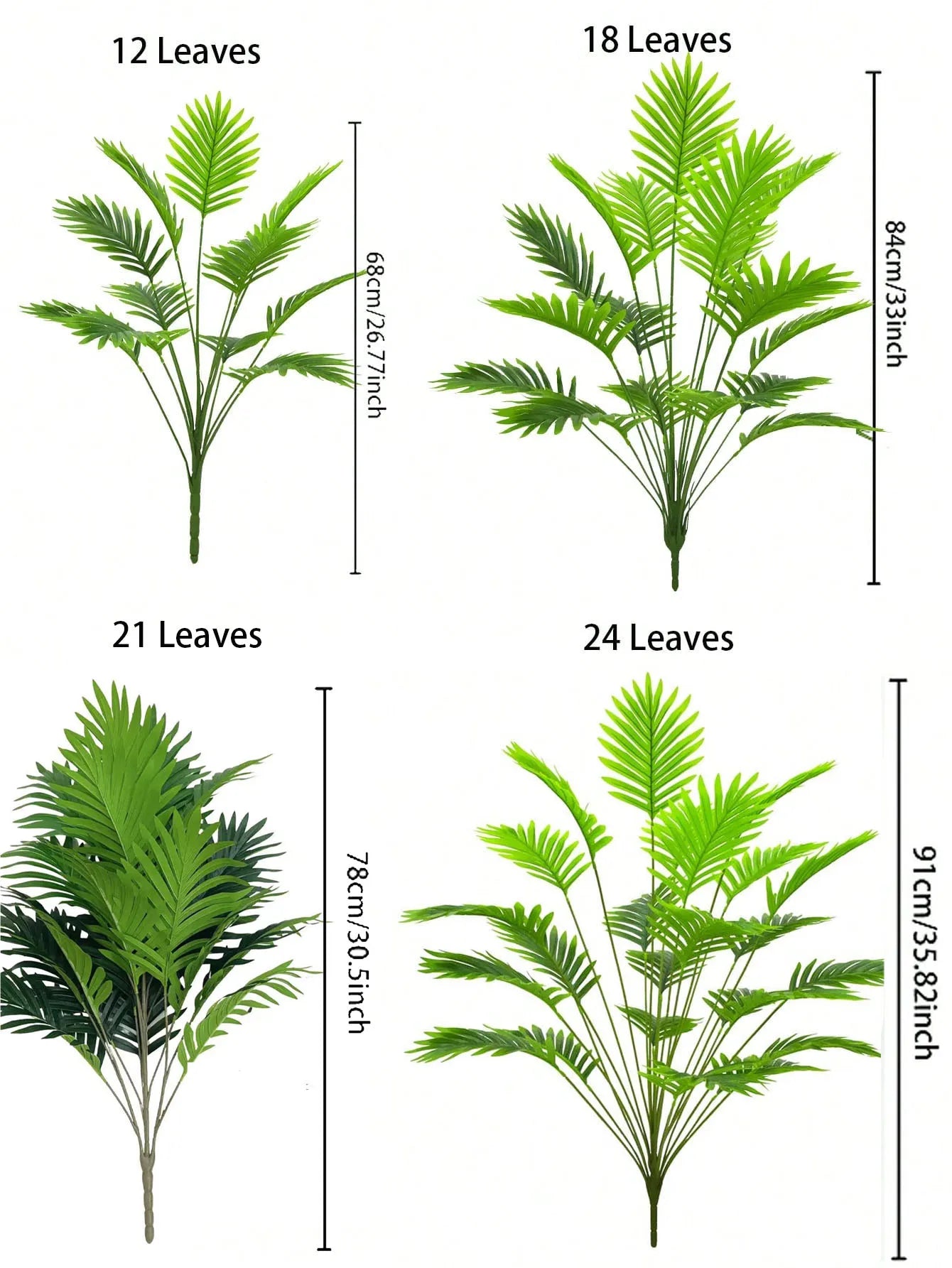 Frendorf | 1pc Künstliche Palmenpflanzenblätter – Faux Monstera & Schildkrötenblatt für Außen- & Innendekoration – Große tropische Palmenbaum-Imitationsblätter