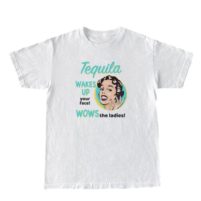 Tequila Retro Druck T-Shirts