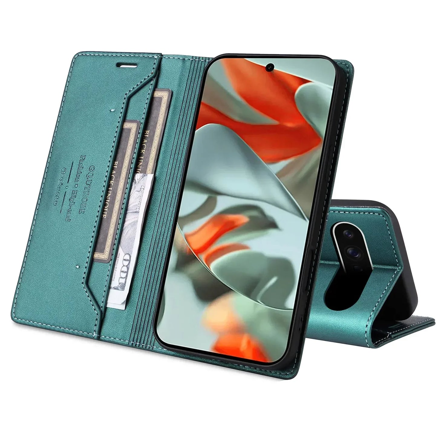 Frendorf | RFID Leder Google Pixel Magnetische Flip Cover Geldbörse Hülle