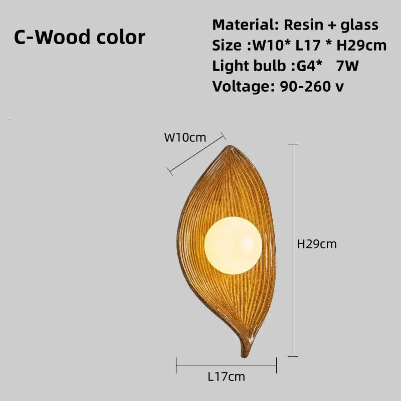 Wandlampe LED Blattgold Elegant