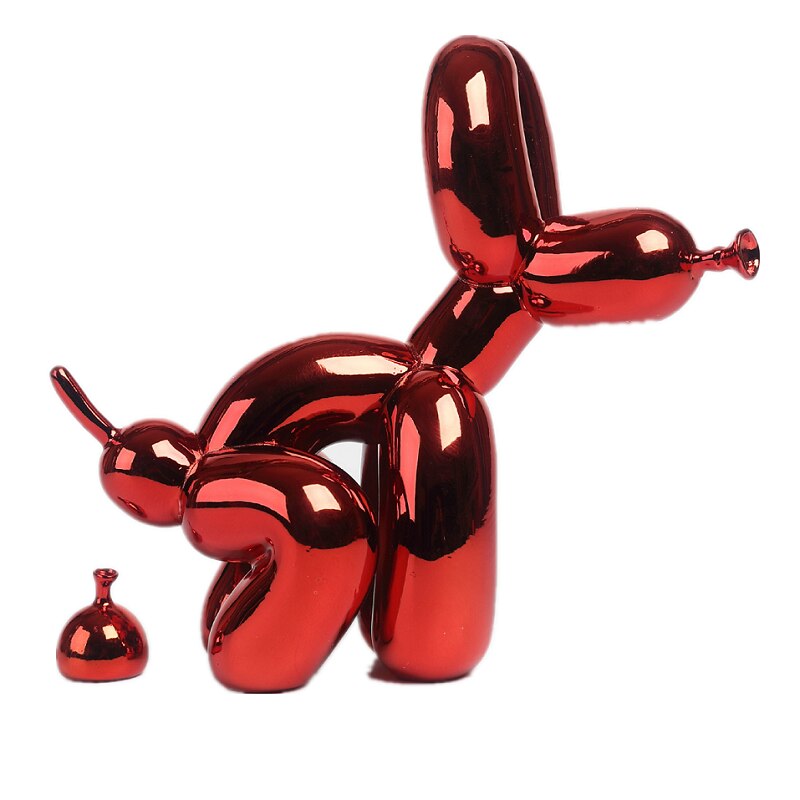 Balloon Dog Sculpture, Balloon Art Statue, Mini Collectible Figurine, Home Decoration, Resin Figure, Desk Accessories, Room Decoration