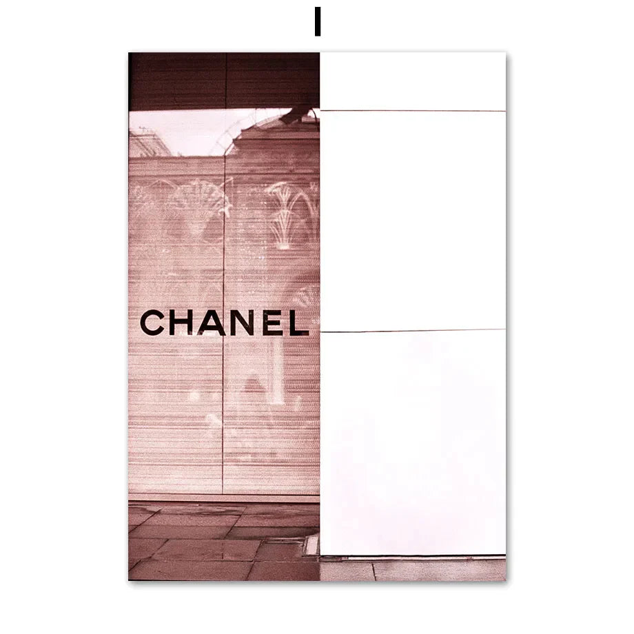 Französischer Luxusladen Mode Nordischer Poster Parfüm Sexy Mädchen Straßenansicht Wandkunst Leinwandmalerei Wandbilder Wohnzimmer Dekor