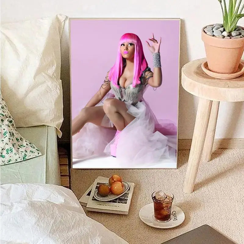 Beliebtes Pop-Sängerin-Nicki Minaj Poster Wandkunst Wohnkultur Raumdekoration digitale Malerei Wohnzimmer Restaurant Küchenkunst