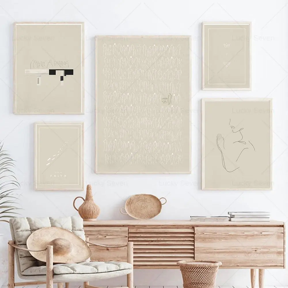 Jesus speiste 5000 Minimalistische Wandkunst