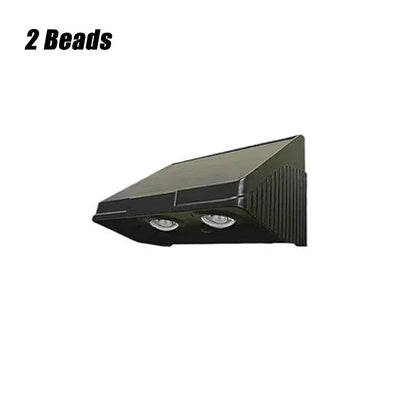 Frendorf | Solar-Wandleuchte LED Außenlampe – Wasserdicht, Solarstrom, 1/2/3/4 LED-Perlen für Veranda, Balkon, Innenhof und Zaun Dekor