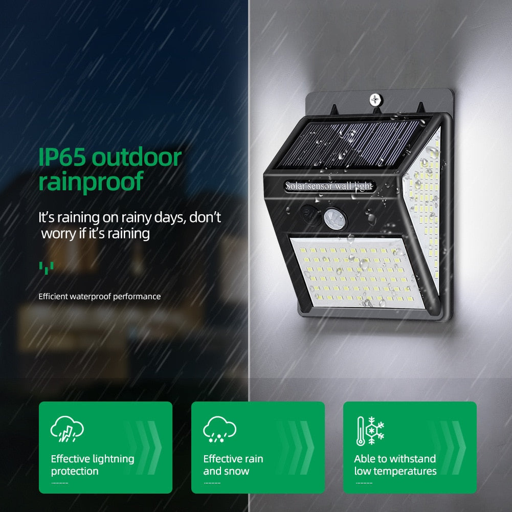 Neu Solar Lampe Licht IP65 Wasserdicht mit Motion Sensor