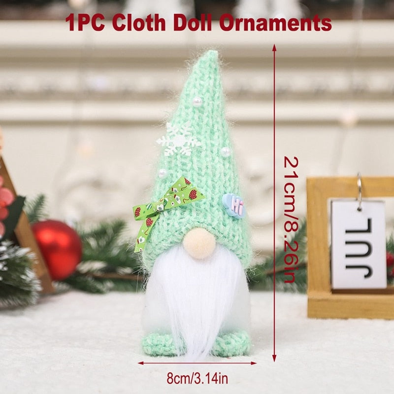 Gnom Weihnachten Gesichtslos Puppe Frohe Weihnachten Dekorationen für Zuhause Weihnachtsornament Xmas Navidad Noel Geschenke Neujahr 2024