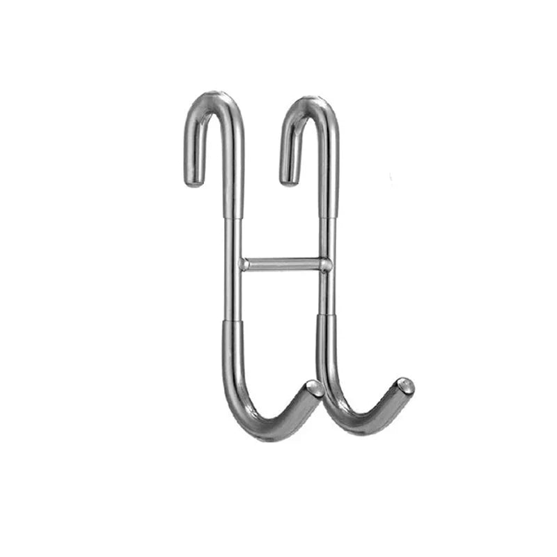 304 Edelstahl Glastür Duschhaken - Handtuchhalter Haken für Küche und Bad - Bohrfreier Haken (1/2 Stk)