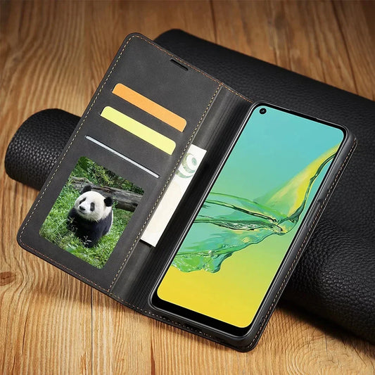 Frendorf | Samsung Hülle: Magnetische Leder Tasche für stilvollen Schutz
