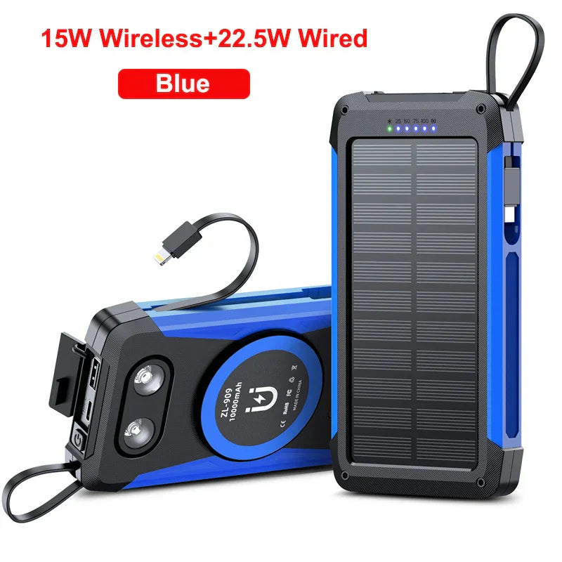 Frendorf | SolarMax Charge | Powerbank mit Solarpanel | Magnetisches Wireless Charging