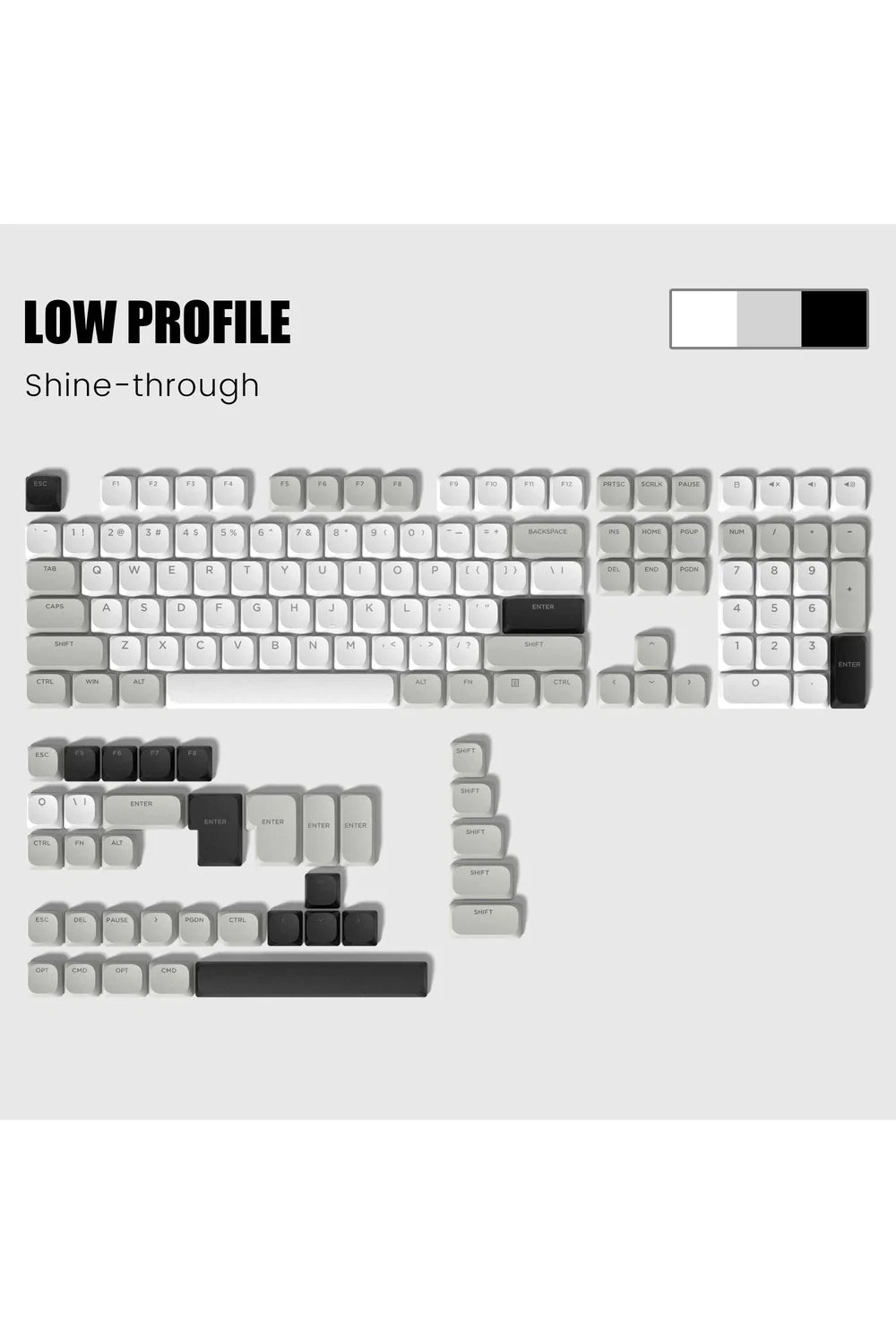 Slim-Profil Gaming-Keycaps