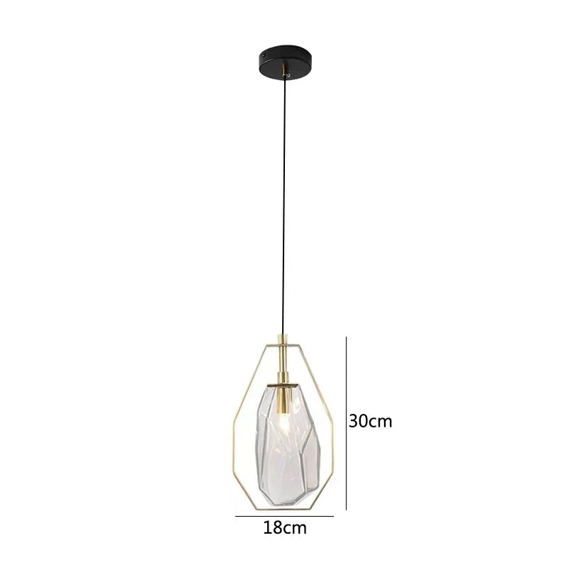 Frendorf | LumiStone Design Pendelleuchte | Moderner Stein-Look | Elegante Beleuchtung
